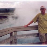 38.Richard bij Grand Prismatic in het Midway Basin
