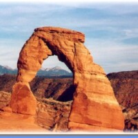 55.Delicate arch by sunset